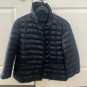 Navy quilted bomber